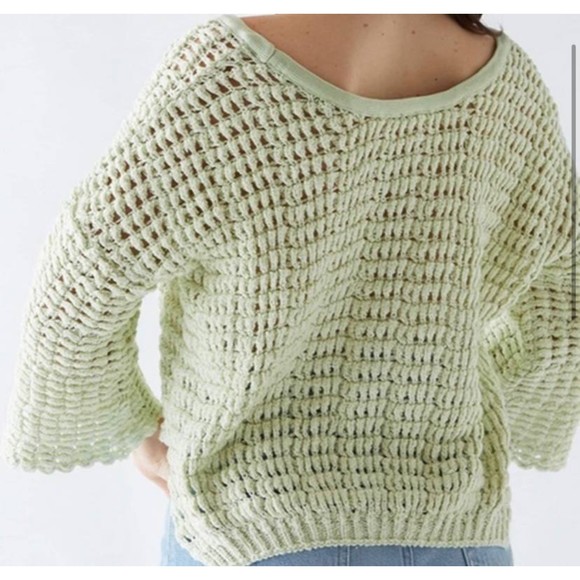 NWT Free People Cozy Tee 3/4 Sleeve Loose Fit Shirt Sugared Mint XS - Picture 3 of 6